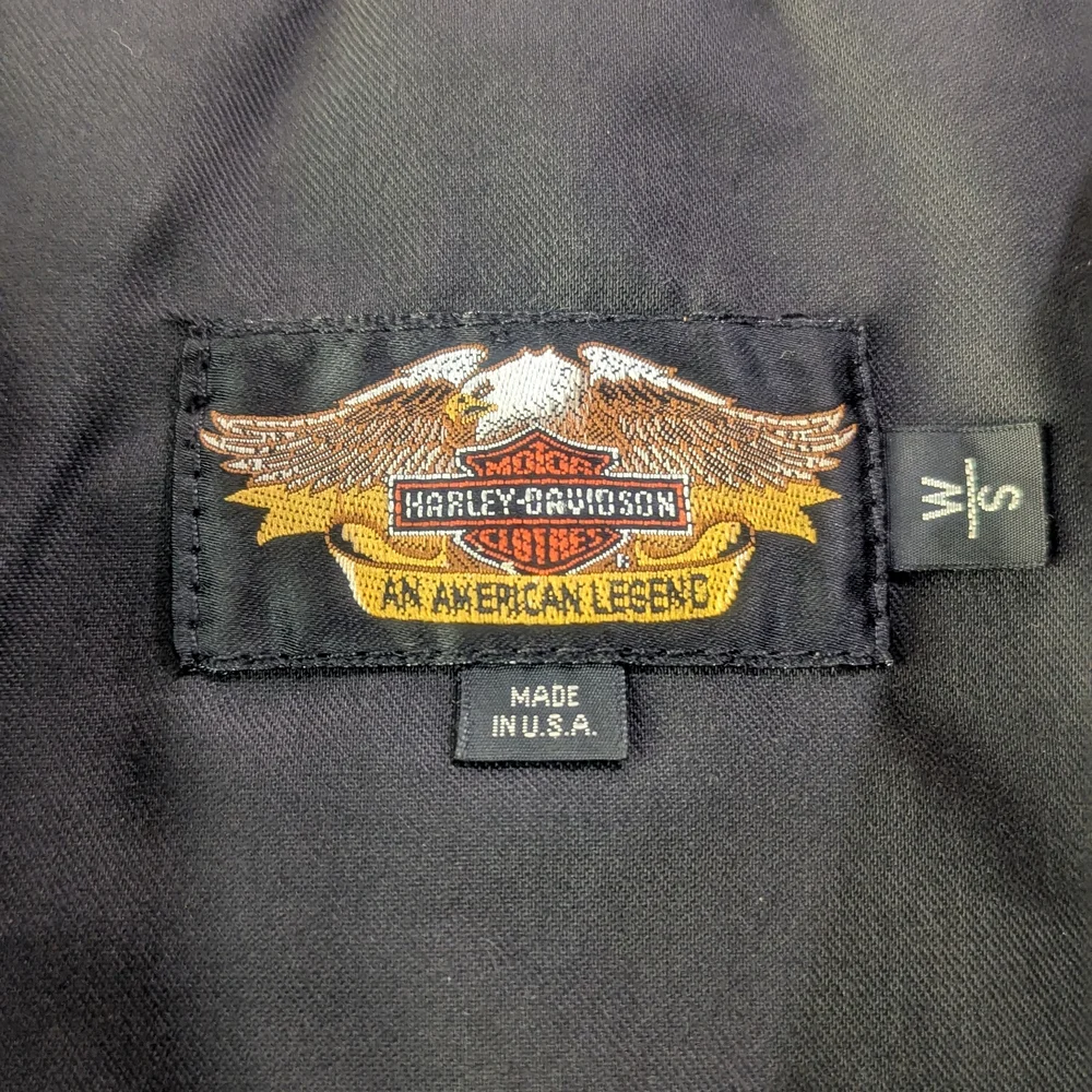 Harley Davidson Women's Small Black Leather Vest - Picture 4 of 7